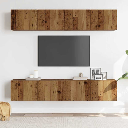 Mobili Tv A Parete 4 Pz In Legno Multistrato