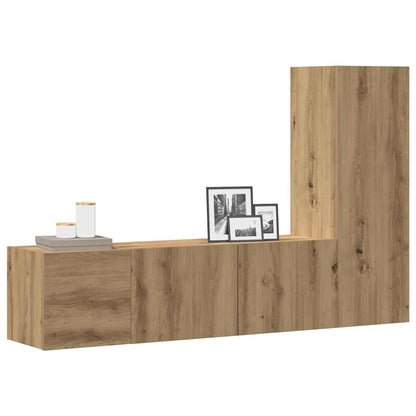 Set Di Mobili Porta Tv 3 Pz In Legno Multistrato