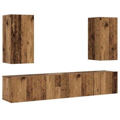 Mobili Tv A Parete 4 Pz In Legno Multistrato