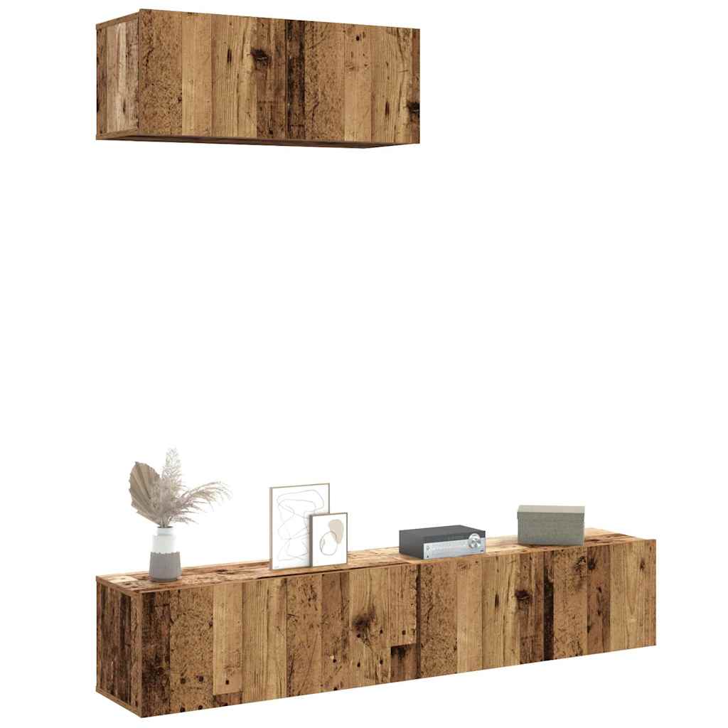 Mobili Tv A Parete 3 Pz 100X30X30 Cm In Truciolato