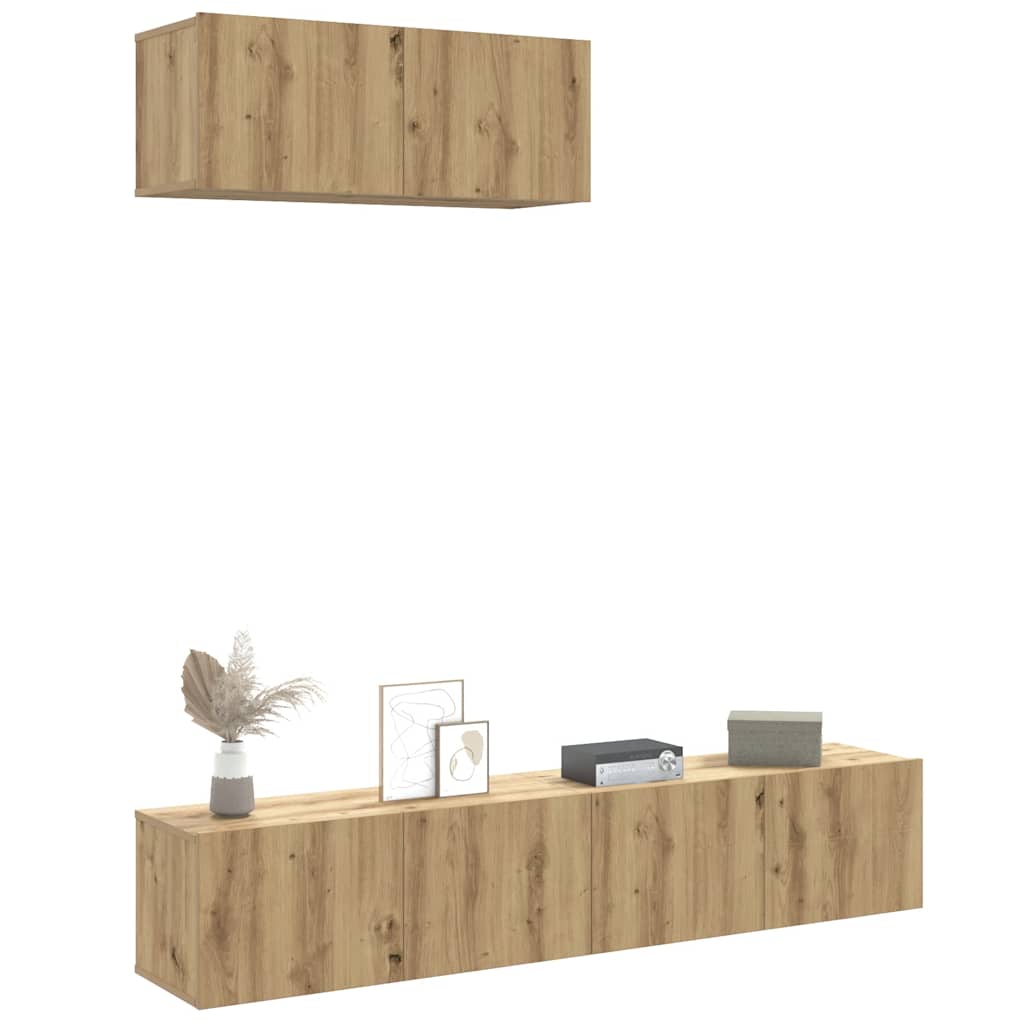 Mobili Tv A Parete 3 Pz 100X30X30 Cm In Truciolato