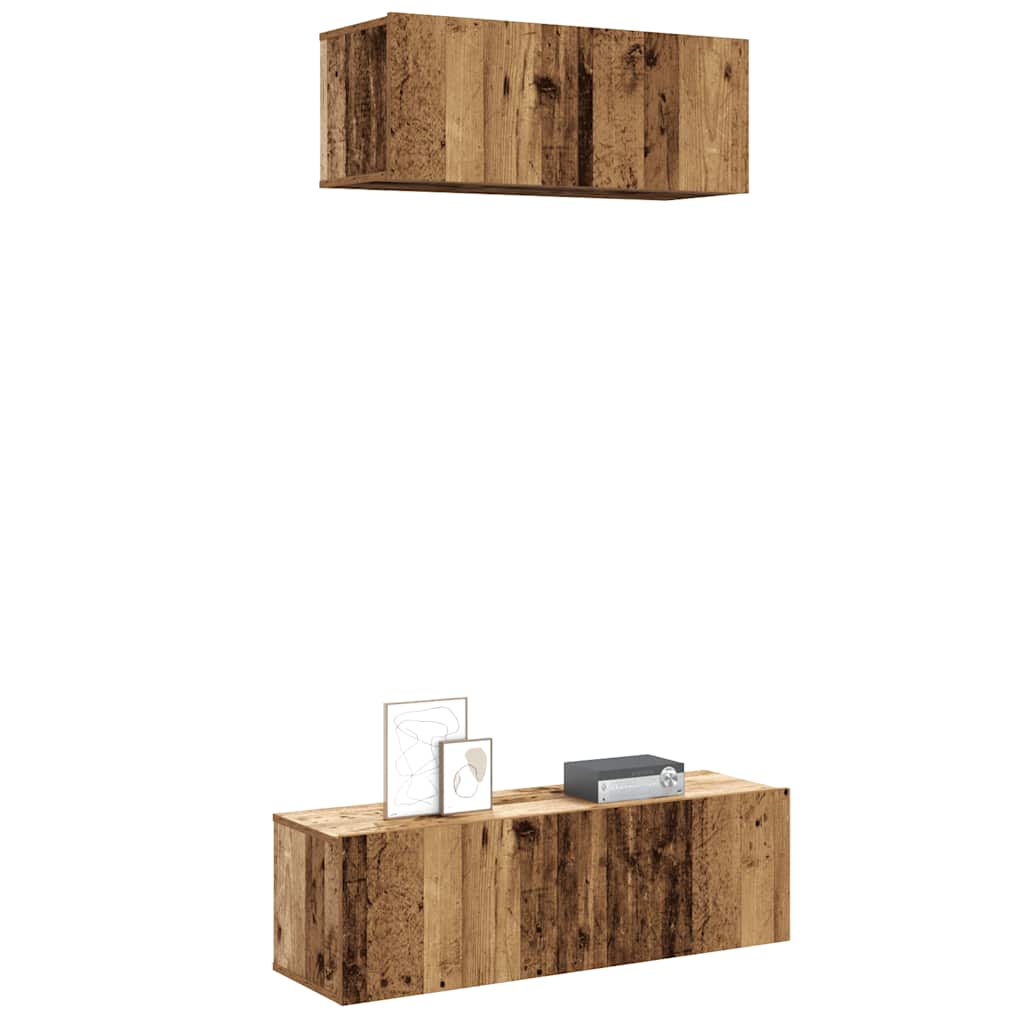 Mobili Tv A Parete 3 Pz 100X30X30 Cm In Truciolato