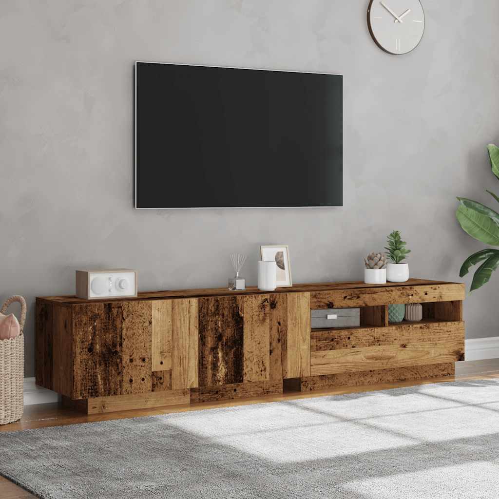 Mobile Porta Tv Con Led 180X35X40 Cm Truciolato