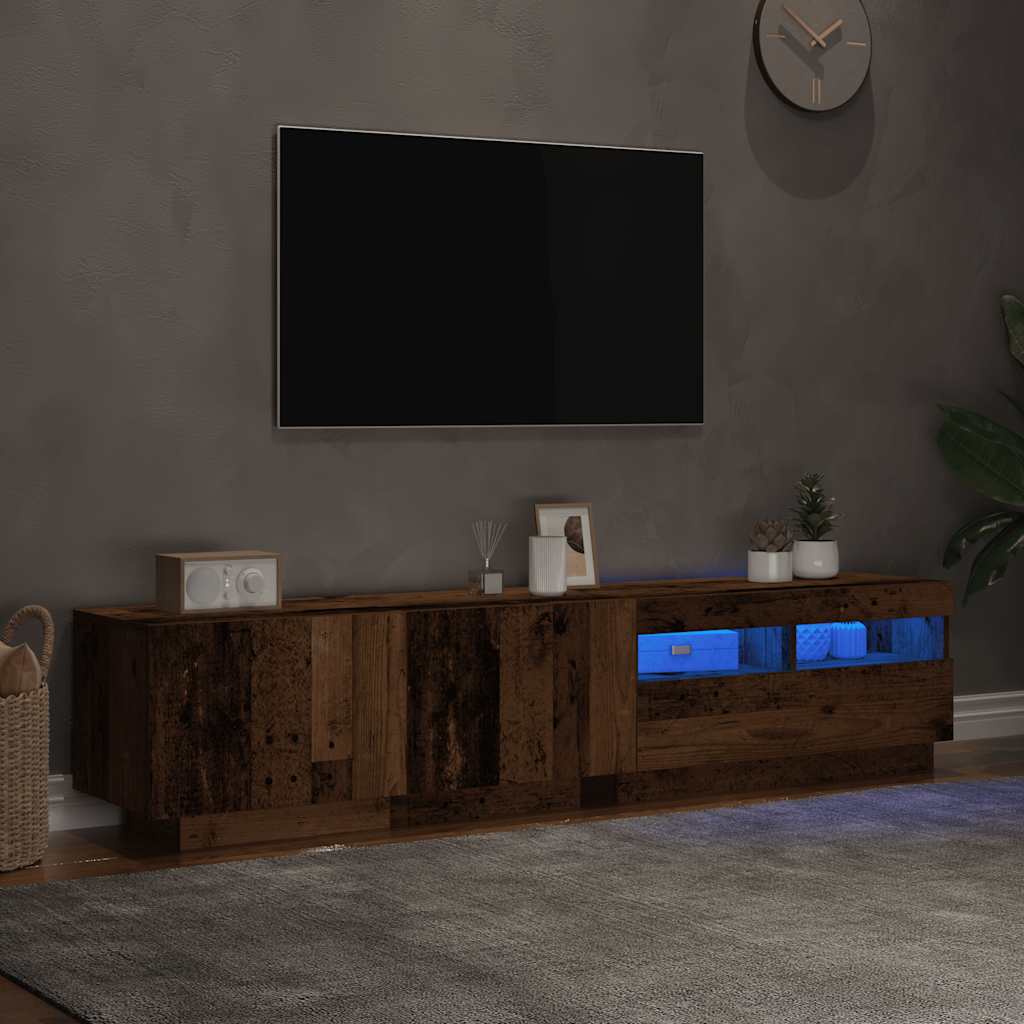 Mobile Porta Tv Con Led 180X35X40 Cm Truciolato