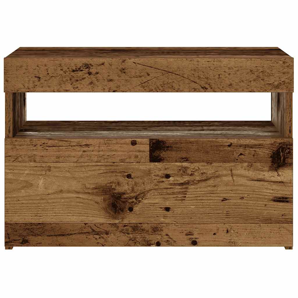 Comodino Con Led 60X35X40 Cm In Legno Multistrato