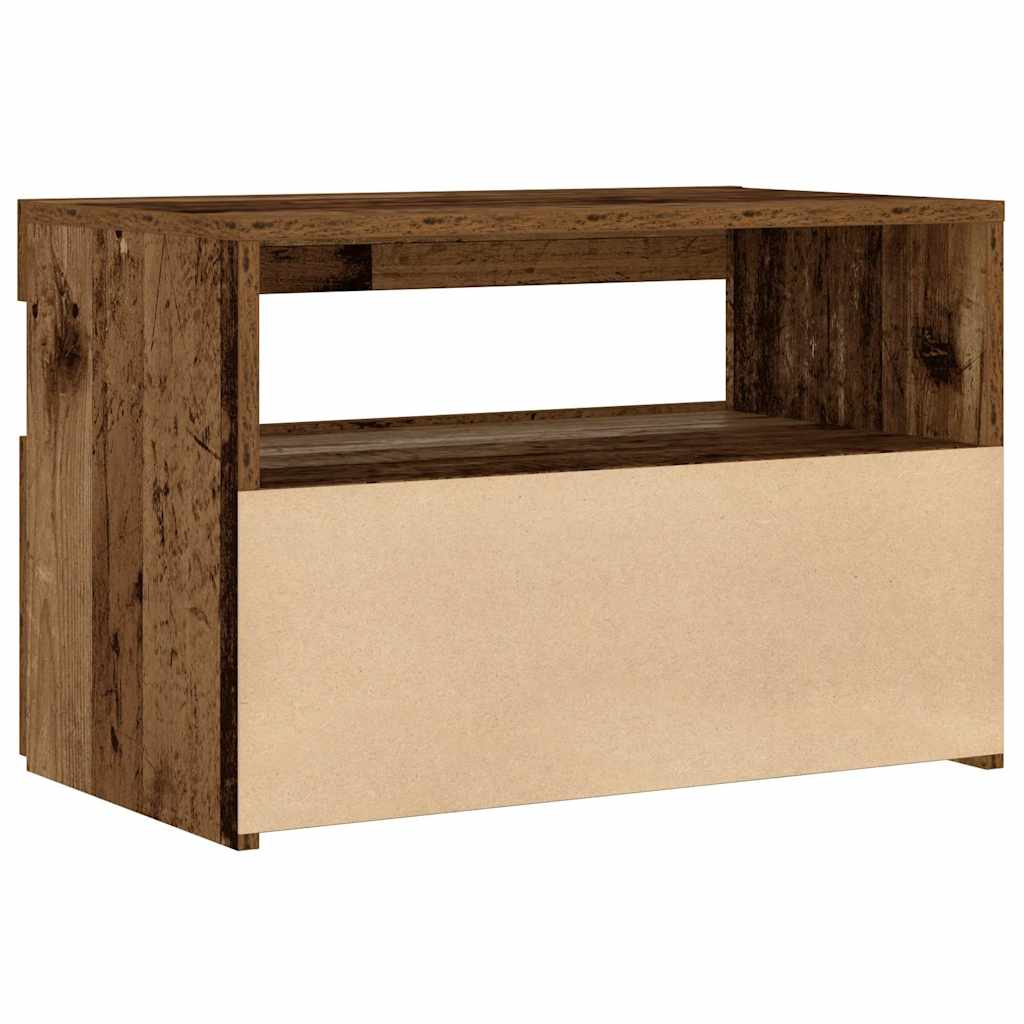 Comodino Con Led 60X35X40 Cm In Legno Multistrato