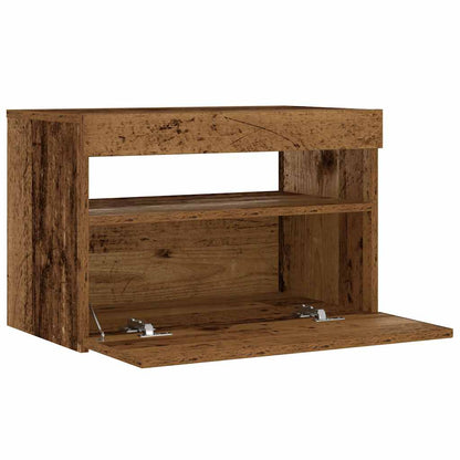 Comodino Con Led 60X35X40 Cm In Legno Multistrato