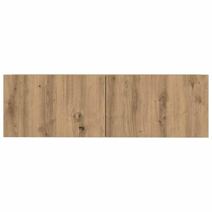 Set Mobile Tv 3 Pz Montato A Parete Rovere In Truciolato
