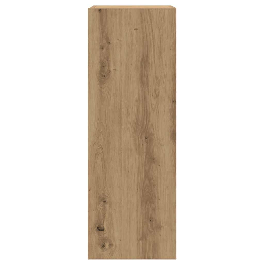 Set Mobile Tv 9 Pz Montato A Parete Rovere In Legno Multistrato
