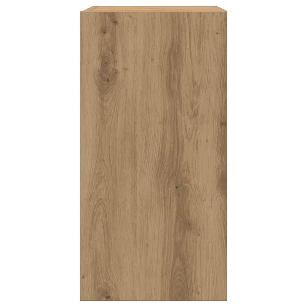 Set Mobile Tv 9 Pz Montato A Parete Rovere In Legno Multistrato
