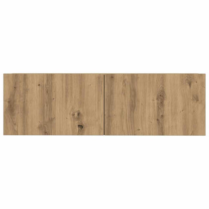 Set Mobile Tv 9 Pz Montato A Parete Rovere In Legno Multistrato