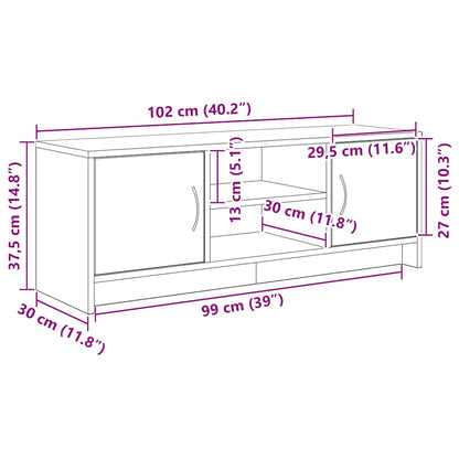 Mobile Porta Tv 102X30X37,5 Cm Legno Multistrato