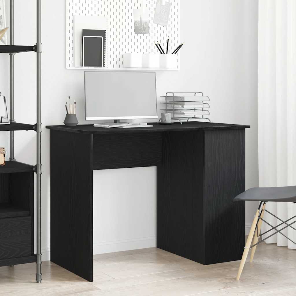 Scrivania Nera 100X55X75 Cm In Legno Multistrato