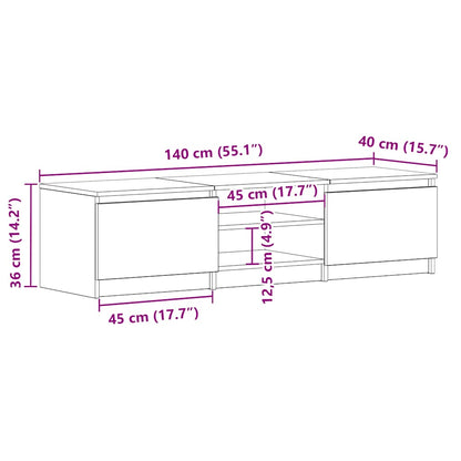Mobile Tv 140X40X36 Cm In Legno Multistrato