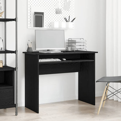 Scrivania Nera 90X50X74 Cm In Legno Multistrato