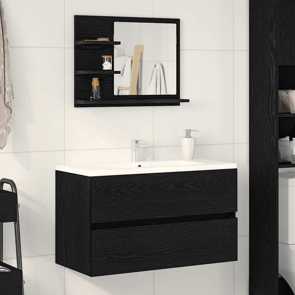 Armadietto A Specchio Da Bagno Legno Vecchio 60X10,5X45 Cm