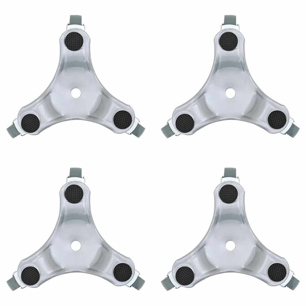 Rulli Per Mobili 4 Pz 16X14,5X5,5 Cm In Acciaio 180 Kg Antracite