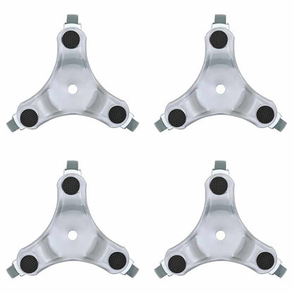 Rulli Per Mobili 4 Pz 16X14,5X5,5 Cm In Acciaio 180 Kg Antracite