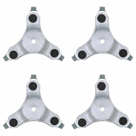 Rulli Per Mobili 4 Pz 16X14,5X5,5 Cm In Acciaio 180 Kg Antracite