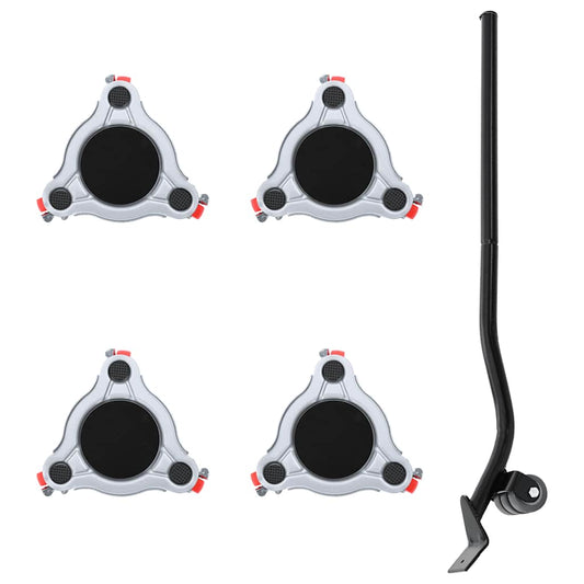 Rulli Mobili 4 Pz Con Sollevatore 14,5X13,5X4 Cm Acciaio 400 Kg Antracite