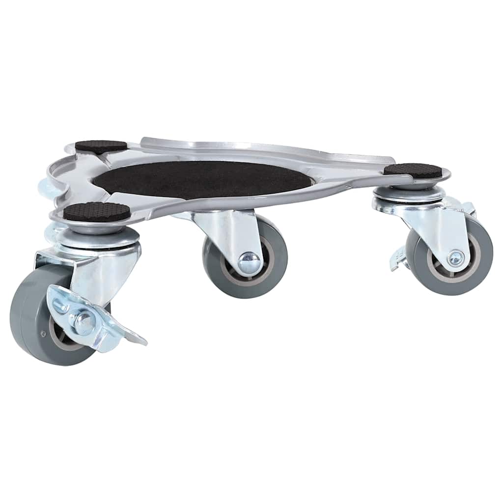 Rulli Mobili 4 Pz Con Sollevatore 19X17,5X6 Cm Acciaio 1000 Kg Antracite