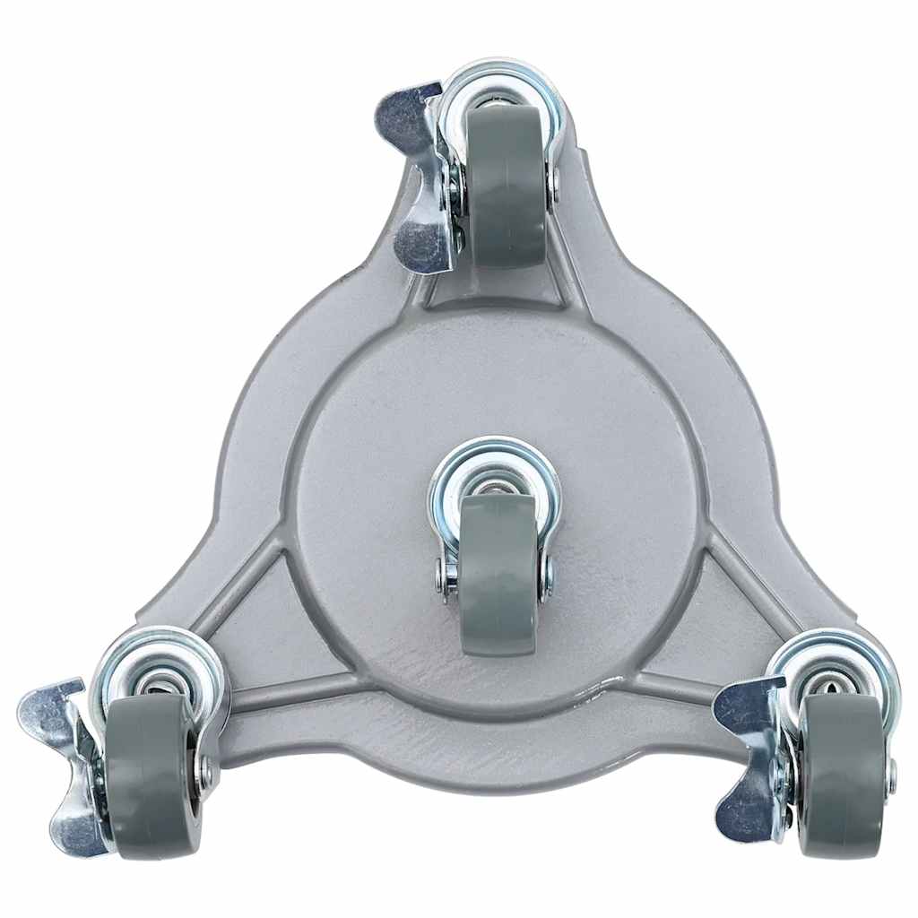 Rulli Mobili 4 Pz Con Sollevatore 19X17,5X6 Cm Acciaio 1000 Kg Antracite