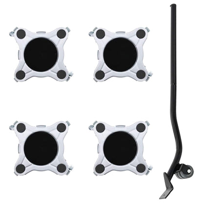 Rulli Mobili 4 Pz Con Sollevatore 15,5X15,5X5,5 Cm 1000 Kg Antracite