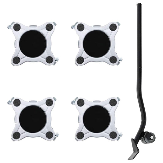Rulli Mobili 4 Pz Con Sollevatore 15,5X15,5X5,5 Cm 1000 Kg Antracite