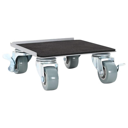 Rulli Mobili 4 Pz Con Sollevatore 13,5X13,5X6 Cm Acciaio 1300Kg Antracite