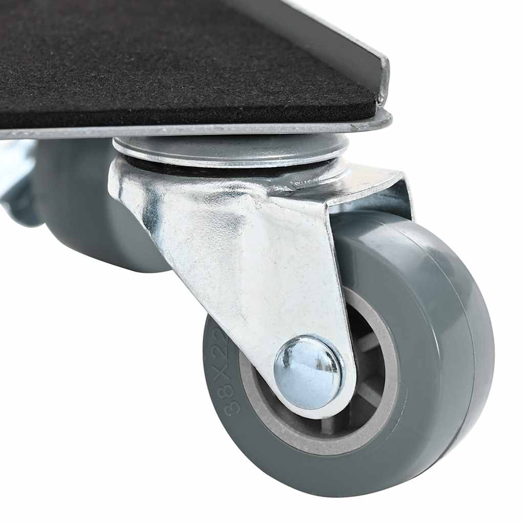 Rulli Mobili 4 Pz Con Sollevatore 13,5X13,5X6 Cm Acciaio 1300Kg Antracite