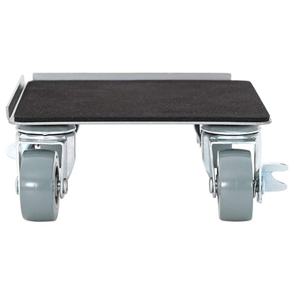 Rulli Mobili 4 Pz Con Sollevatore 13,5X13,5X6 Cm Acciaio 1300Kg Antracite