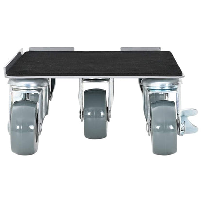 Rulli Mobili 4 Pz Con Sollevatore 17,5X16X7,5 Cm Acciaio 1600Kg Antracite