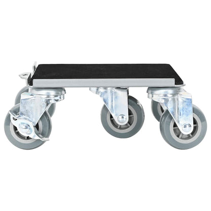 Rulli Mobili 4 Pz Con Sollevatore 17,5X16X7,5 Cm Acciaio 1600Kg Antracite