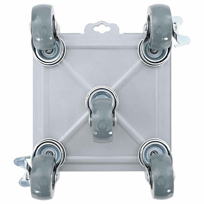 Rulli Mobili 4 Pz Con Sollevatore 17,5X16X7,5 Cm Acciaio 1600Kg Antracite