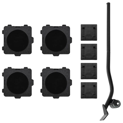 Rulli Mobili 4 Pz Con Sollevatore Nero 13,5X13,5X4,2 Cm 300 Kg Antracite