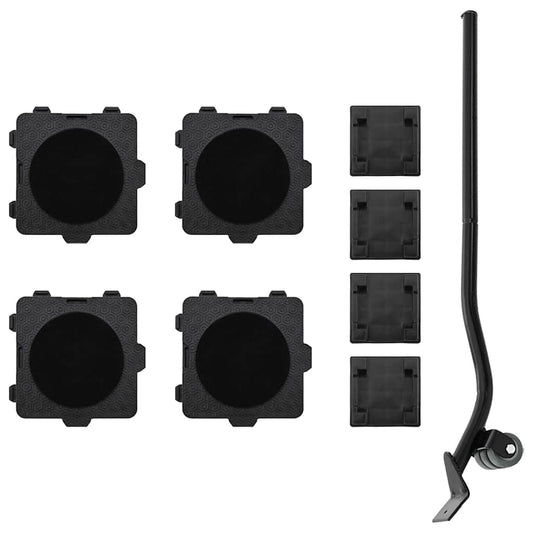 Rulli Mobili 4 Pz Con Sollevatore Nero 13,5X13,5X4,2 Cm 300 Kg Antracite