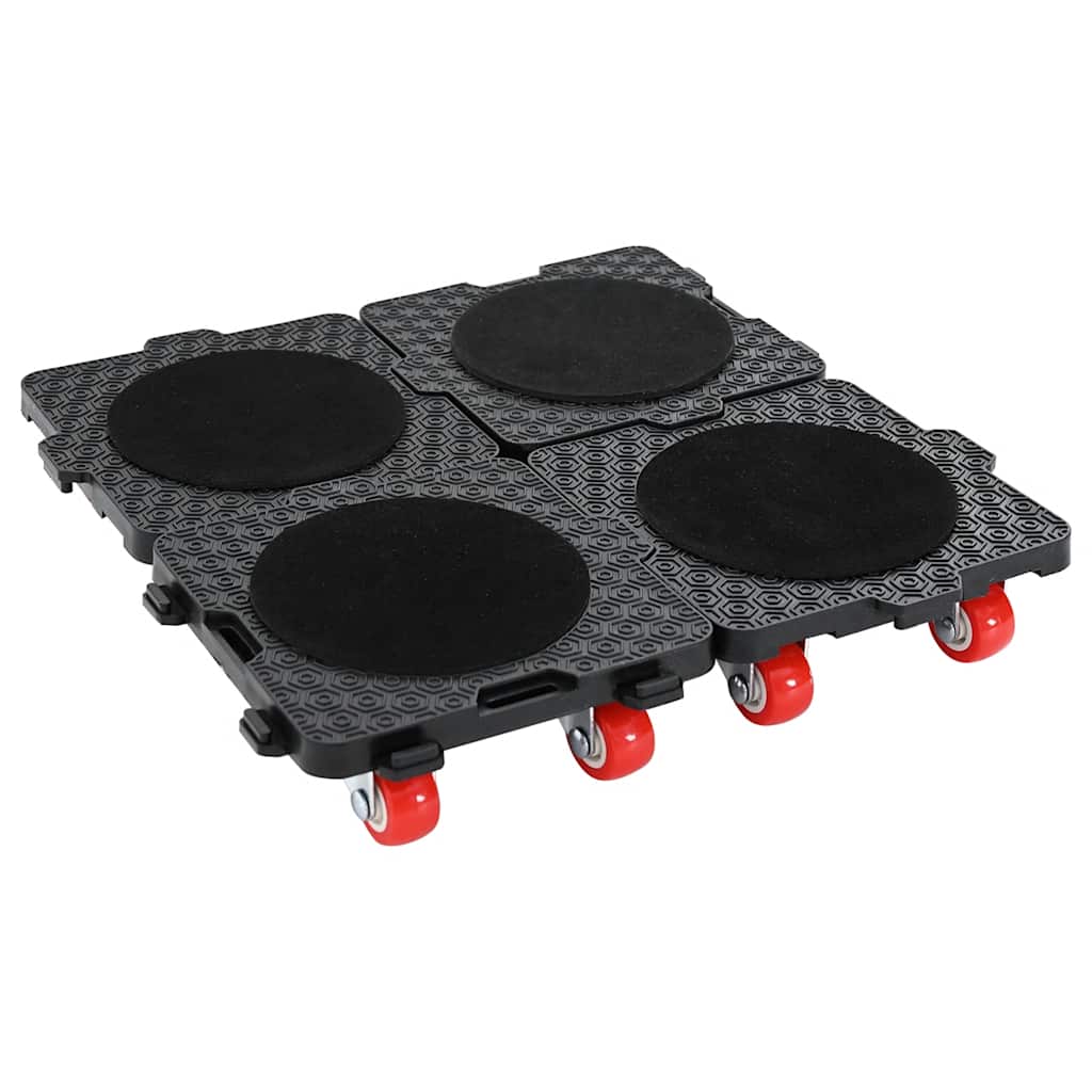 Rulli Mobili 4 Pz Con Sollevatore Nero 13,5X13,5X4,2 Cm 300 Kg Antracite