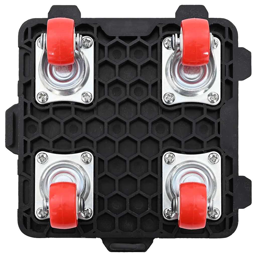 Rulli Mobili 4 Pz Con Sollevatore Nero 13,5X13,5X4,2 Cm 300 Kg Antracite