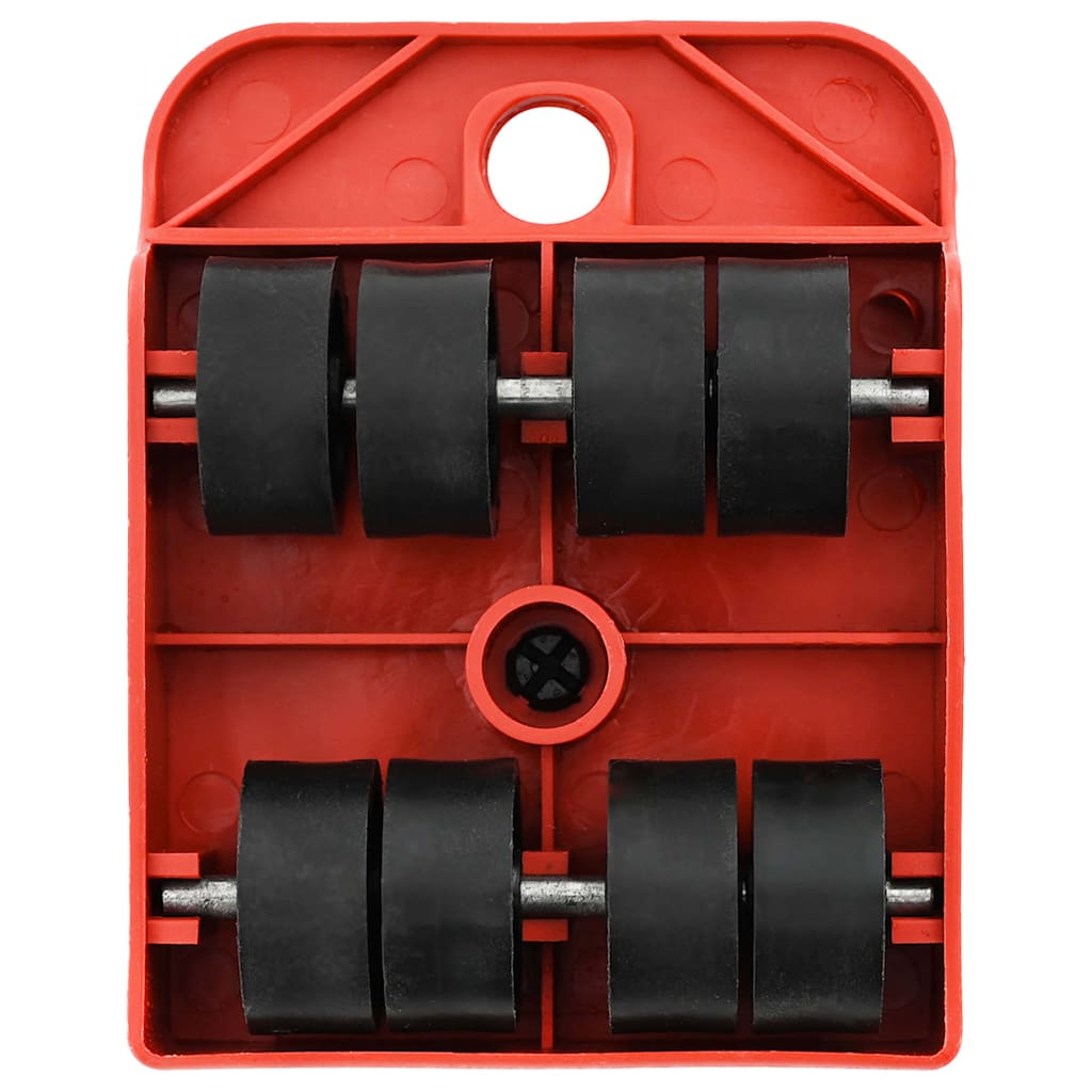 Rulli Per Mobili 8 Pz Con Sollevatori Rossi 9,8X7,5X3 Cm 150 Kg Antracite