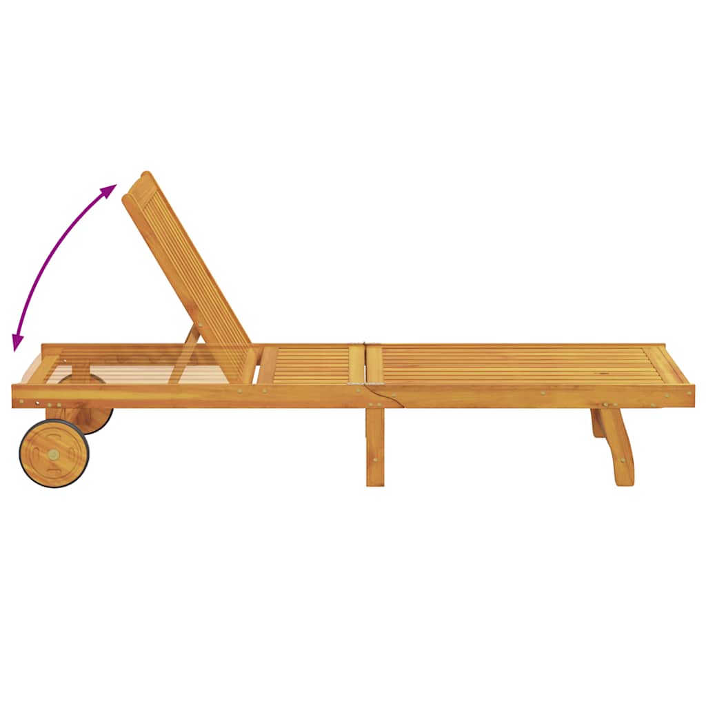 Lettini Prendisole 2Pz In Legno Massello Di Acacia