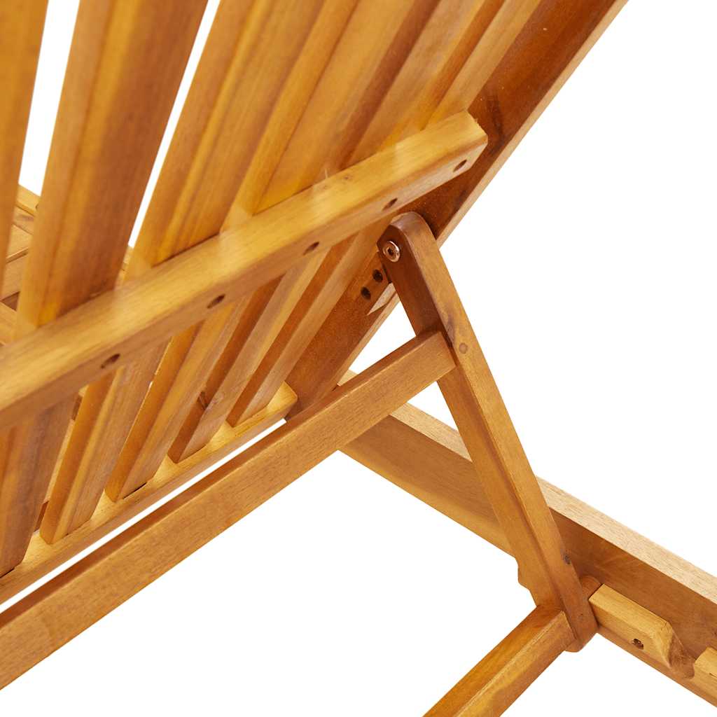 Lettini Prendisole 2Pz In Legno Massello Di Acacia