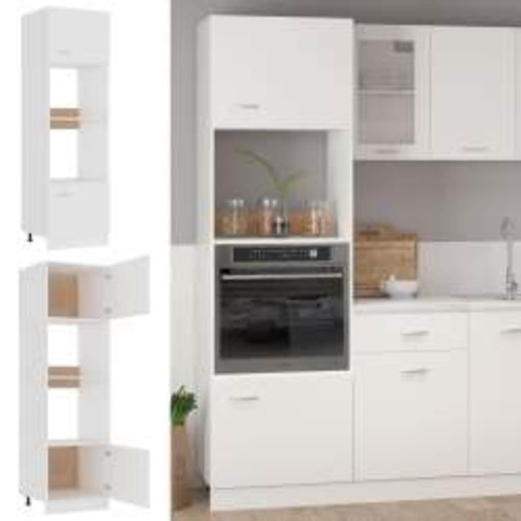 Armadio Per Microonde “Lyon” Bianco 60X57X207 Cm Bianco