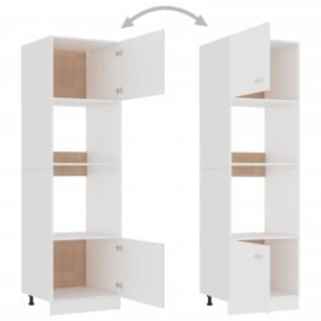 Armadio Per Microonde “Lyon” Bianco 60X57X207 Cm Bianco