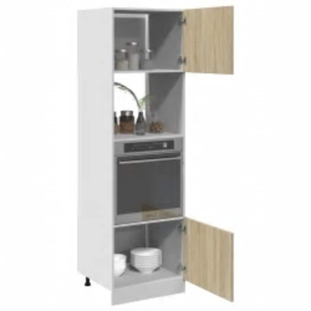 Mobile Per Microonde “Lyon” Rovere Sonoma 60X57X207 Cm
