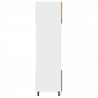 Armadio Per Microonde “Lyon” Rovere Fumo 60X57X207Cm Bianco