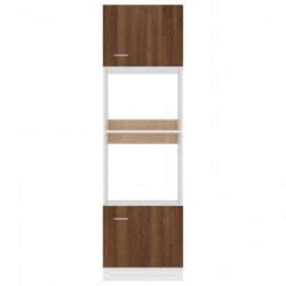 Armadio Microonde “Lyon” Rovere Marrone 60X57X207 Cm Bianco