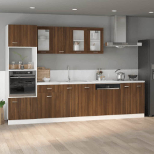 Armadio Microonde “Lyon” Rovere Marrone 60X57X207 Cm Bianco