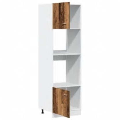 Mobile Per Microonde “Lyon” Legno Antico 60X57X207 Cm Nero