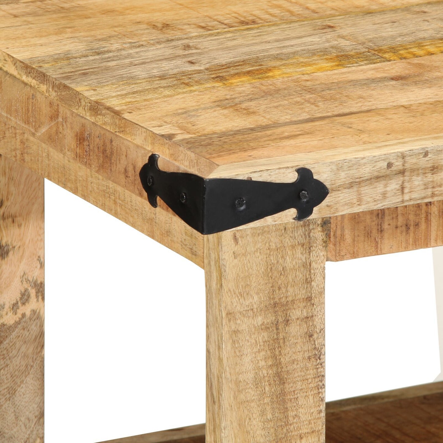 Carrello Da Cucina 55X40X80 Cm In Legno Massello Rustico Di Mango