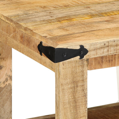 Carrello Da Cucina 55X40X80 Cm In Legno Massello Rustico Di Mango